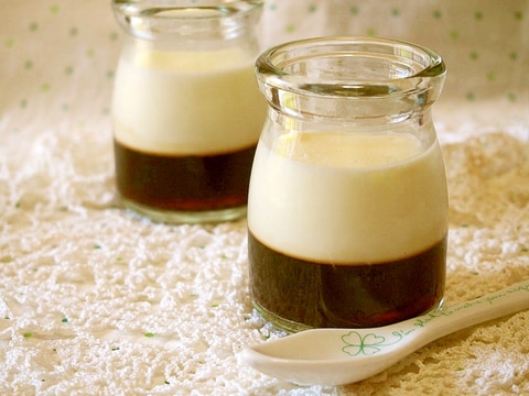 コーヒー&パンナコッタの2層ゼリー♪